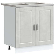 Mobiletto per Lavabo | Armadio Lavabo Porto 2 pz Grigio Legno multistrato