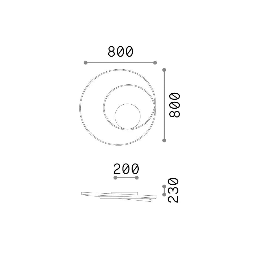 Lampada da Soffitto Collezione OZ LED 52W Luce Calda 3000K Bianco Ideal Lux