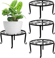 Supporto per piante in metallo 23 cm - Robusto supporto per vaso da giardino per interni, esterni, terrazze e decorazione di giardino (4 pezzi)