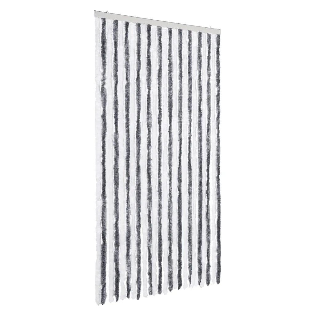 Tenda Antimosche Grigia e Bianca 100x200 cm in Ciniglia CFW3644958