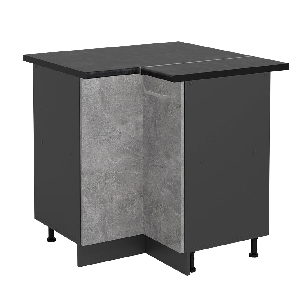 Mobile ad angolo cucina R-Line Calcestruzzo/Antracite 75.6 cm, PL Antracite Vicco