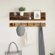 vidaXL Appendiabiti a muro Legno vecchio 90 x 15 x 36 cm