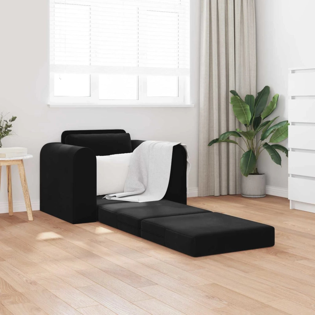 Divano letto Nero 98 x 71 x 83 cm Velluto 4106670