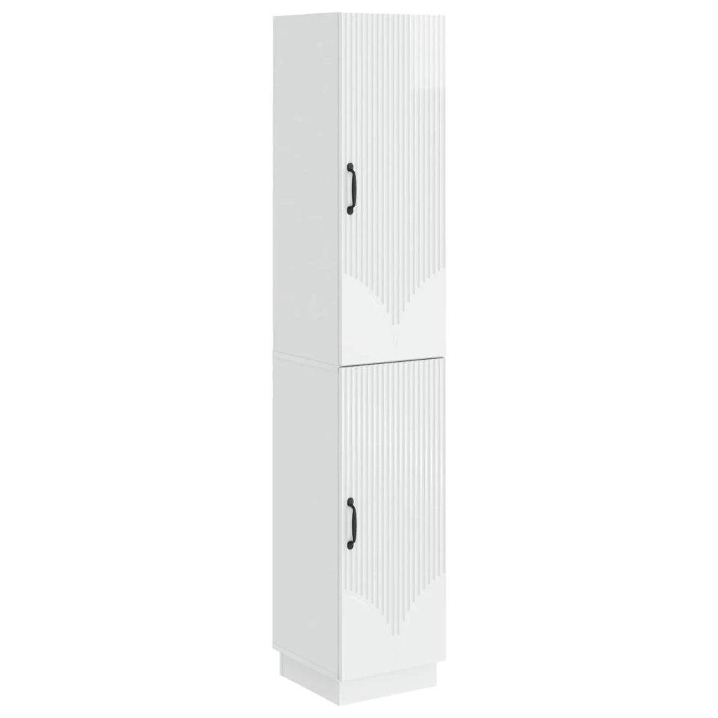 Set di armadi 2 pz Bianco Lucido Legno ingegnerizzato 3416794