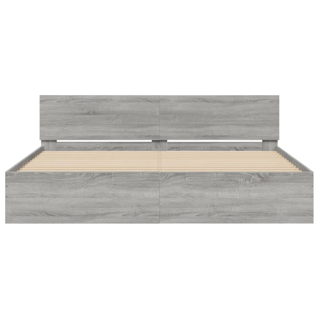 Giroletto con Testiera Grigio Sonoma 180x200 cm 3207467