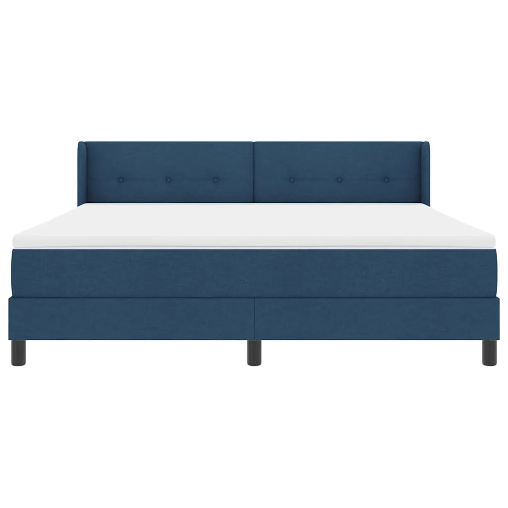 Letto a molle con testiera Blu 200 x 180 cm Tessuto 3341124