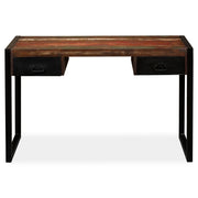 Scrivania a 2 Cassetti Legno Massello di Recupero 120x50x76 cm 244905