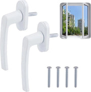2 pezzi di supporto per finestra in alluminio con maniglia a 45° (28,5 x 151 x 56 mm) lunghezza di inserimento 35mm design per infissi finestre e porte da terrazzo e balconi