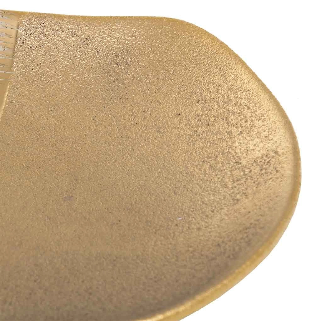 Centrotavola in ceramica dorata 38x26,5x5,5h