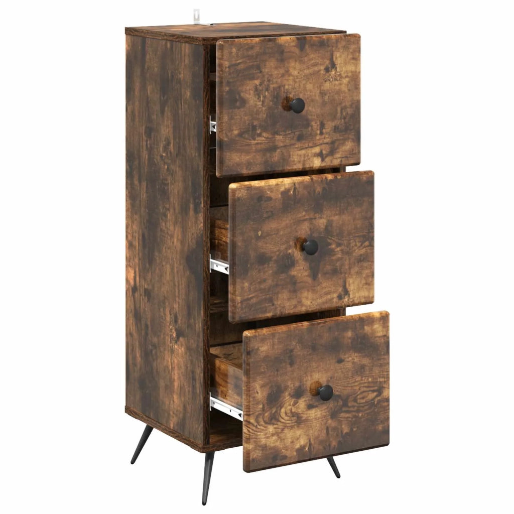 Mobile con Cassetti Rovere Fumo 33 x 34,5 x 90 cm 895540