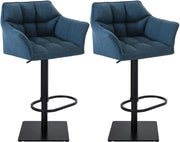 Set 2 sgabelli bar tessuto Damaso nero 2