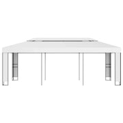 Gazebo con Tetto Doppio 3x6 m Bianco 47951