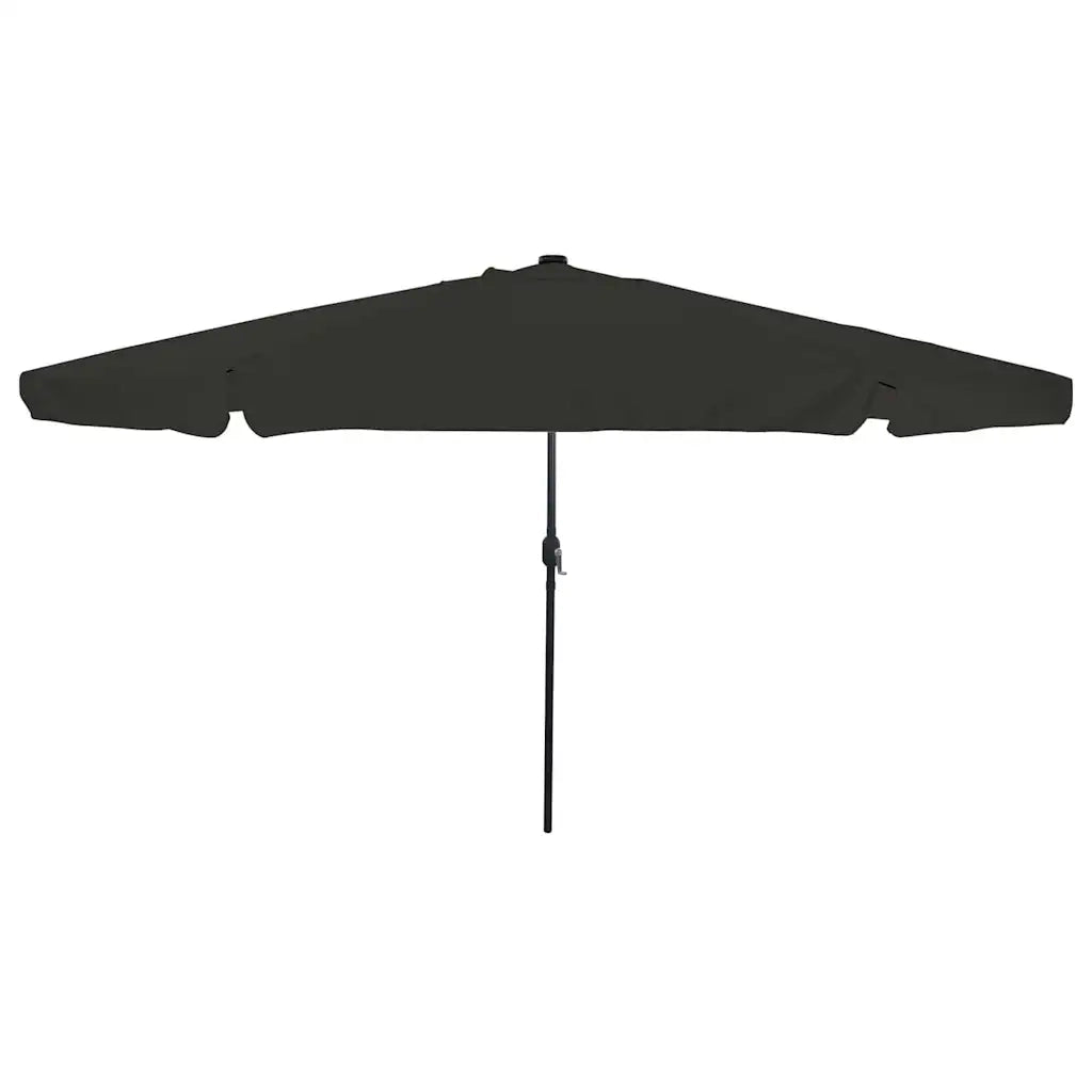 Ombrello da giardino-Ombrellone da spiaggia Nero 395 x 395 x 245 cm Poliestere