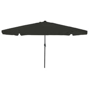 Ombrello da giardino-Ombrellone da spiaggia Nero 395 x 395 x 245 cm Poliestere