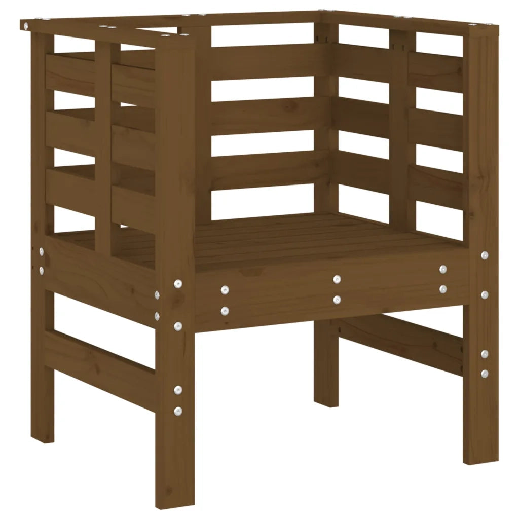 Sedie da Giardino 2pz Ambra 61,5x53x71cm Legno Massello di Pino 825131