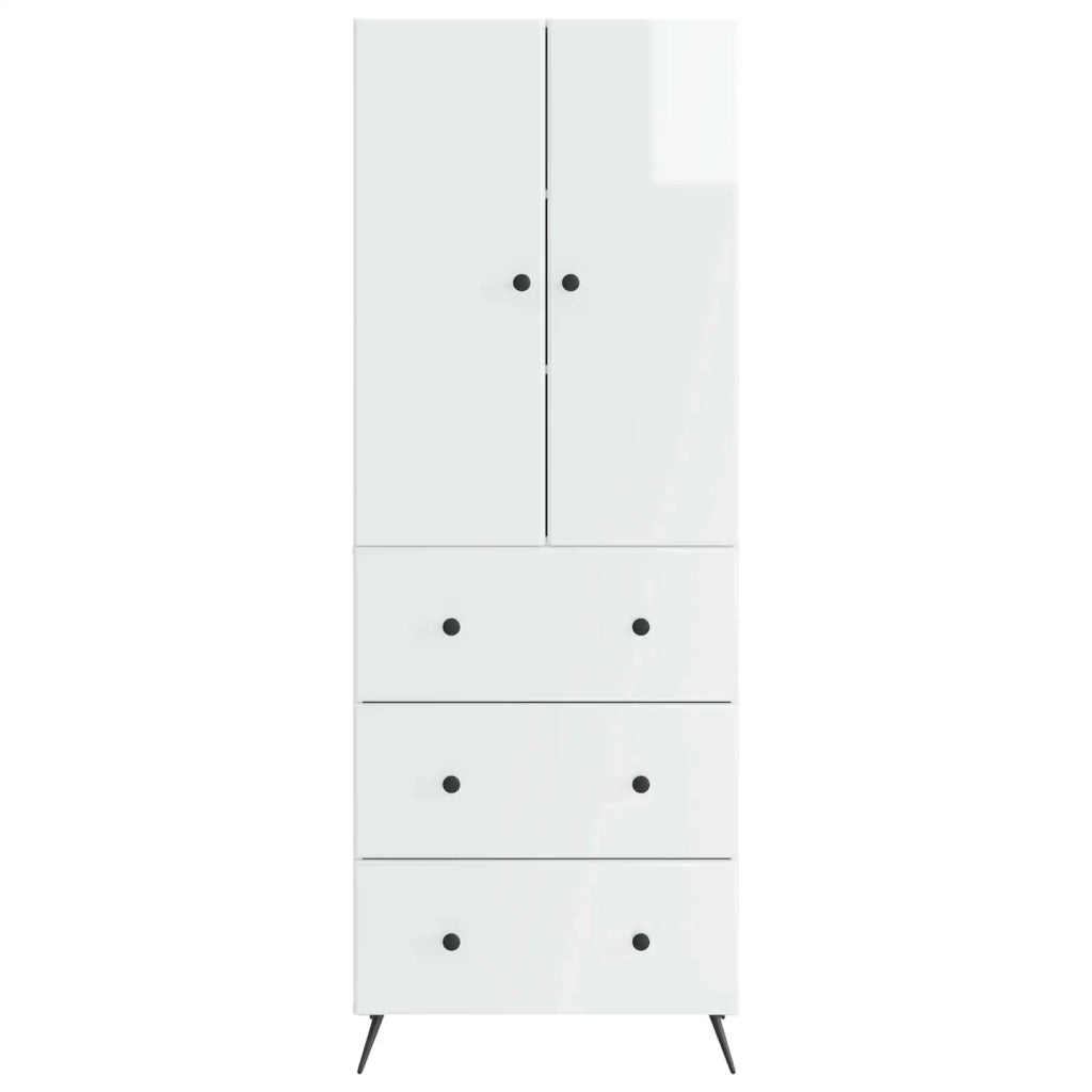 Set di armadi 2 pcs Bianco Lucido 66 x 34,5 x 90 cm