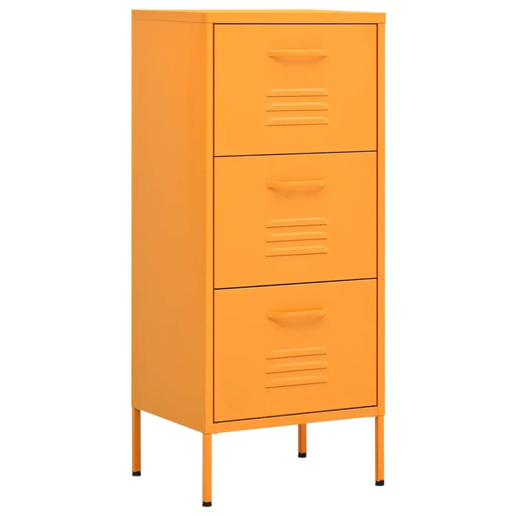 Armadietto Giallo Senape 42,5x35x101,5 cm in Acciaio 336182