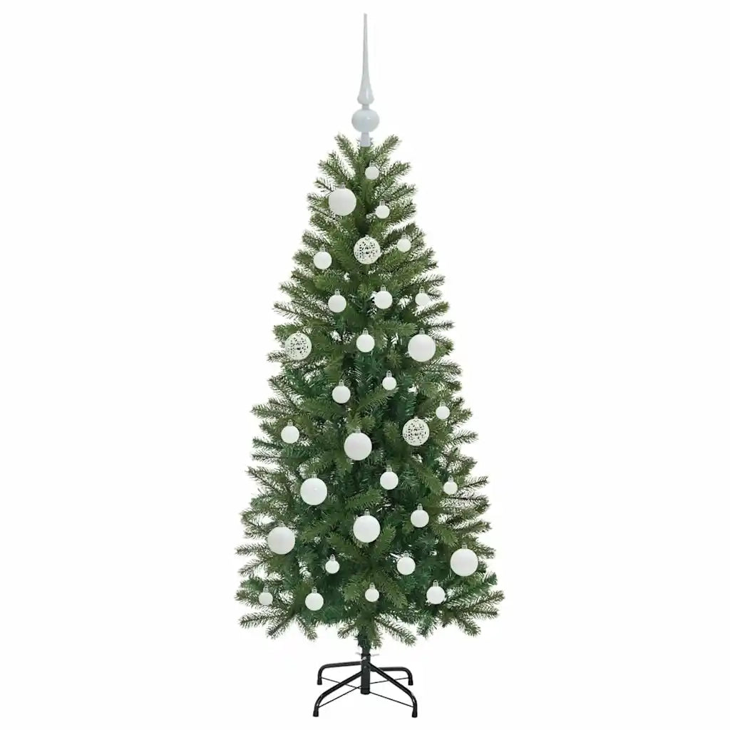 Albero di Natale | Decorazioni natalizie artificiale con 150 LED Verde 120 cm PE e PVC