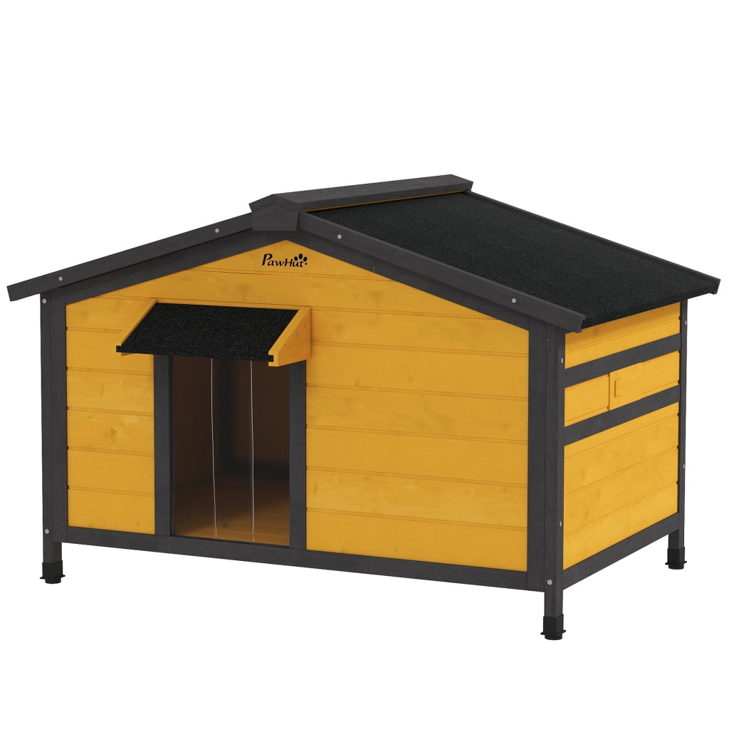 Casetta per Cani Esterno con Tetto Asfaltato ¨C zephmum ¨C Legno Naturale 97x72x65 cm
