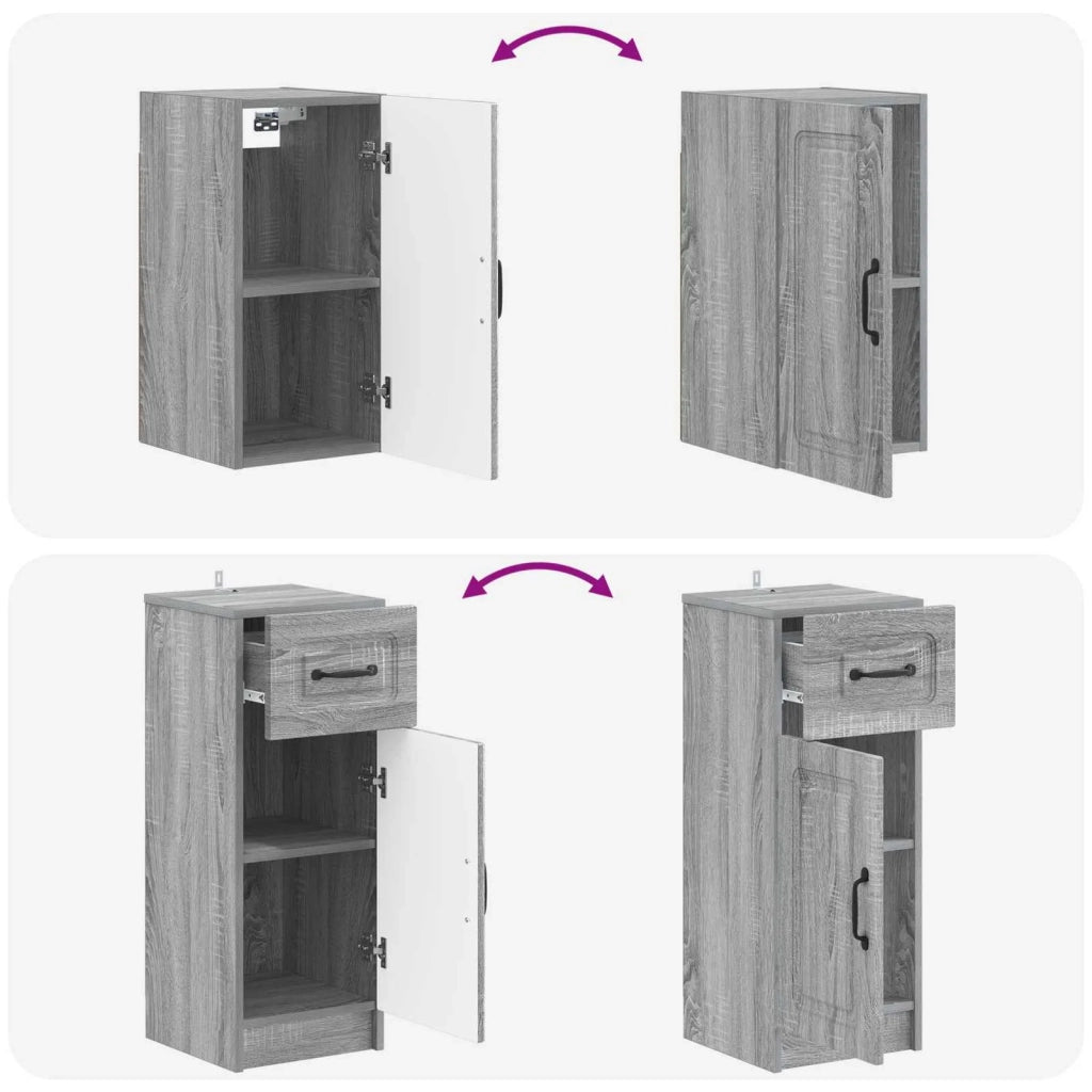 Set di Mobili da Bagno da 4 Pezzi UTRECHT Sonoma grigio 3417978