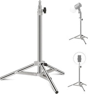 Tavolo di supporto fotografico regolabile in acciaio inossidabile da 80cm - adatto per riflettori, softbox, LED ring light e ombrelli con viti 1/4" - modello ST80SS