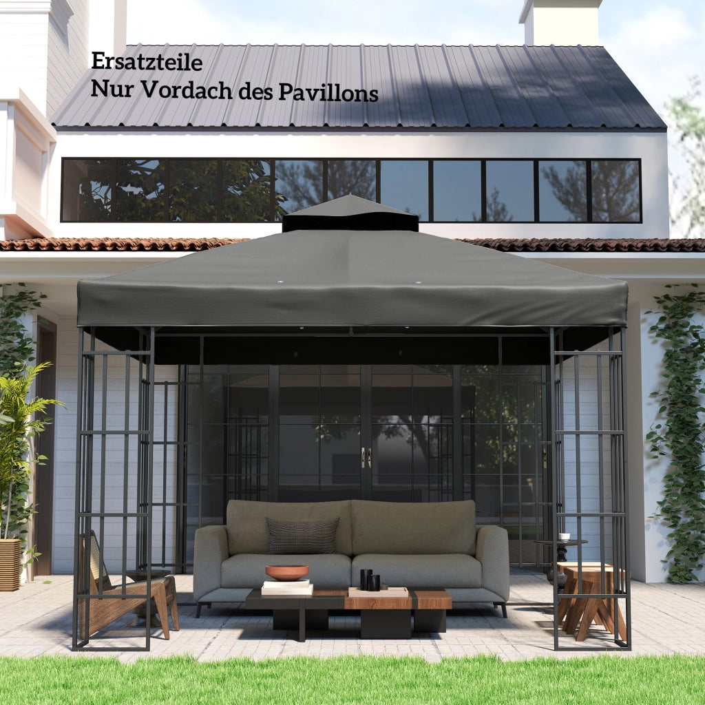 Tenda da giardino 3x3 metri ¨C zephmum ¨C grigio scuro UPF30+