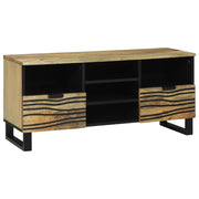 Mobile TV 100x33.5x46 cm in Legno Massello di Mango