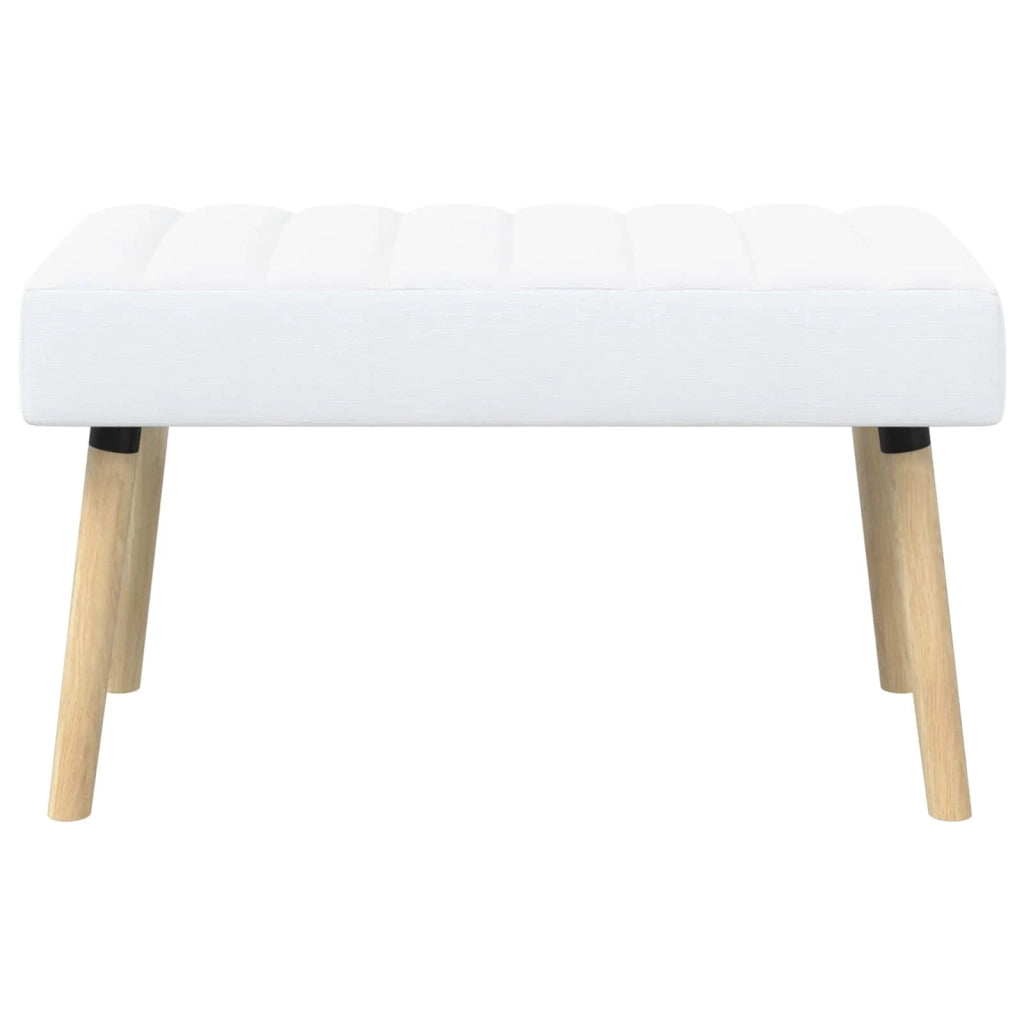 Panchina trapuntata a canale Bianco 80 x 40 x 46 cm Tessuto 42038484