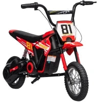 Moto Elettrica Bambini 24V 250W – 3 Velocità 6–16 km/h, Ruote Ø30,5 cm, Rosso