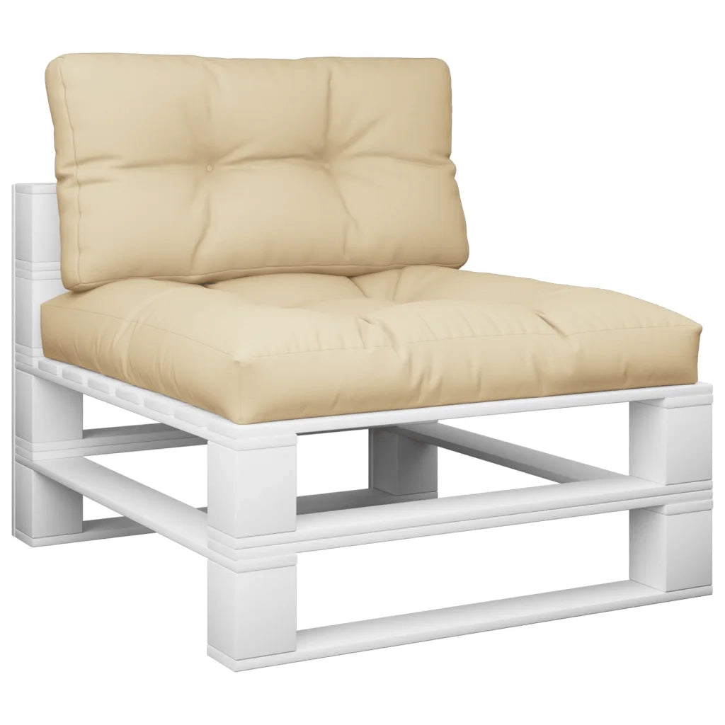 vidaXL Cuscini per Pallet 2 pz Beige in Tessuto