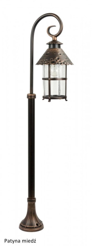 Lampione esterno Toledo retro 116cm E27 nero IP23 SU-MA