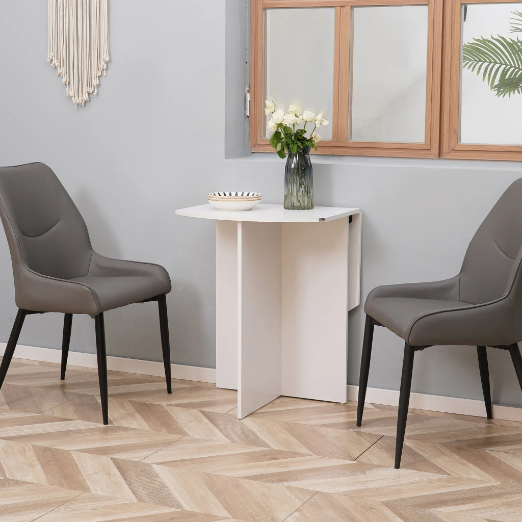Tavolo da Pranzo Pieghevole in Legno ¨C Zephmum ¨C Bianco 90x60x74