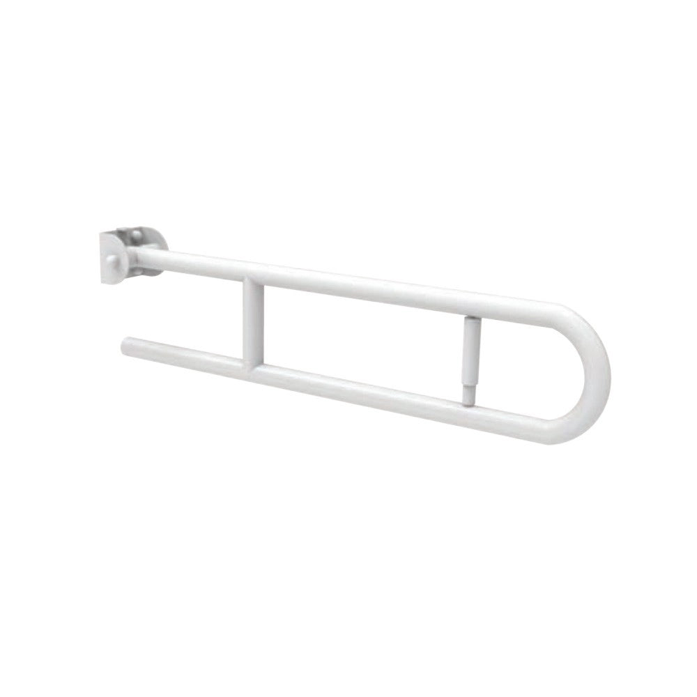 Barra maniglione ribaltabile cm 83 con porta rotolo nylon