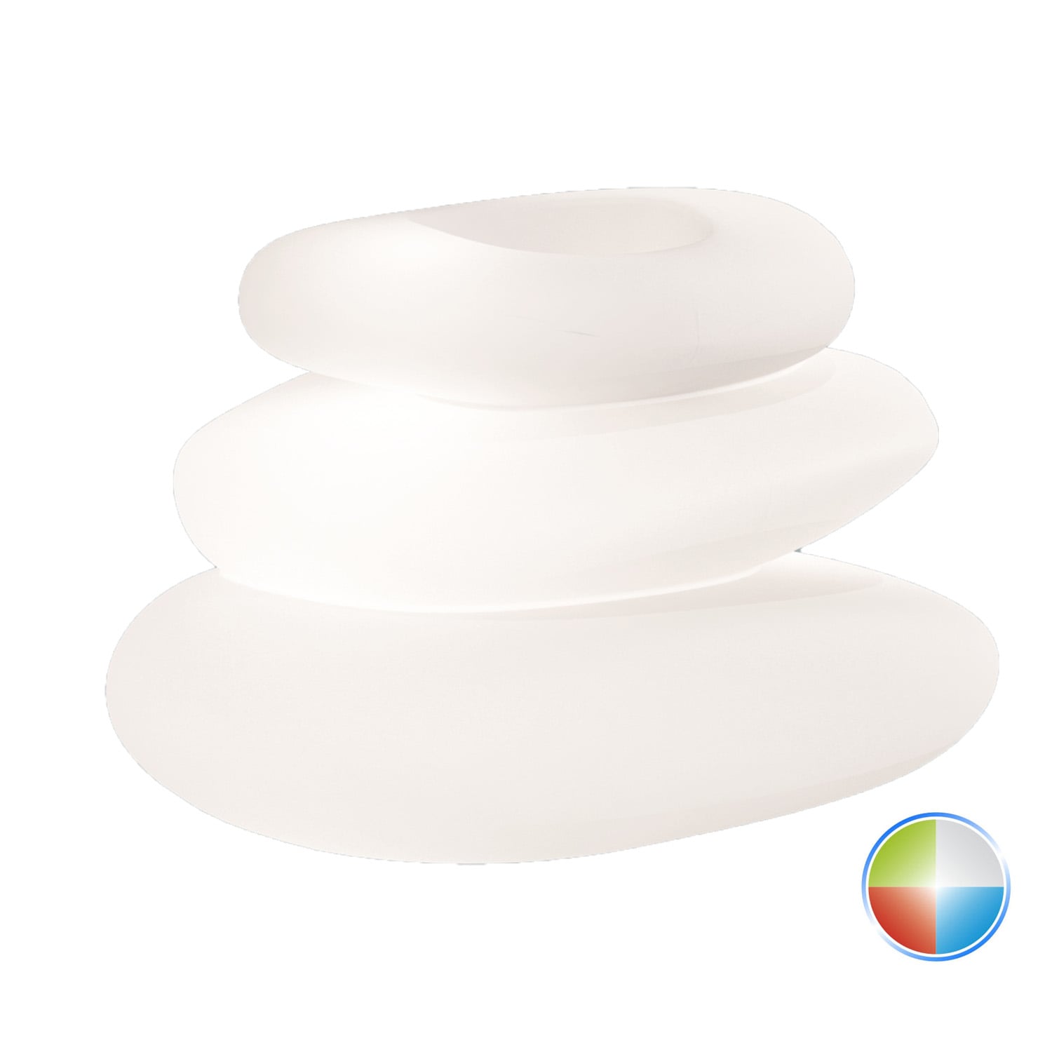 Lampada vaso luminoso in resina 75x62 cm  Led Multicolor Batteria mod. Eden Pot Bright