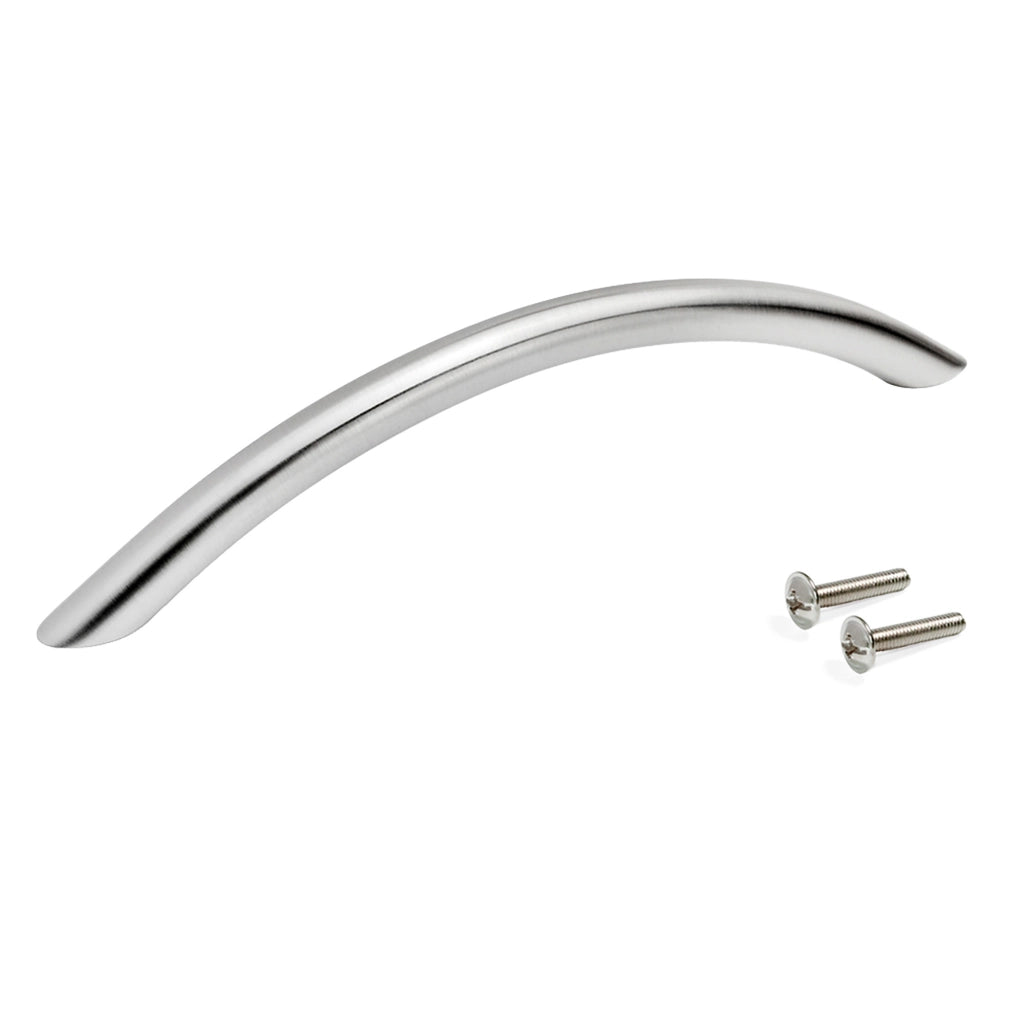 Emuca Maniglia per mobile Porto, L 263 mm, interasse 224 mm, Nichel satinado, Acciaio, 1 lotto di 20 unitÃ 