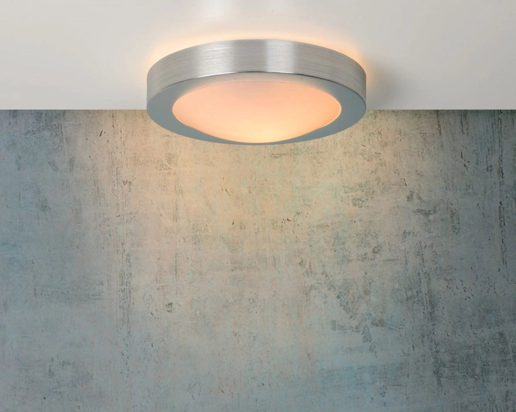 Plafoniera Lucide Fresh Ø27 bianca/argento E27 20W IP20