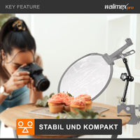 Walimex Pro Swivel Arm Magic 28 Braccio articolato - 280 x 70 x 39 mm - max 2 kg - collegamento 2x 1/4" - Supporto per reflex stativi video rig dolly