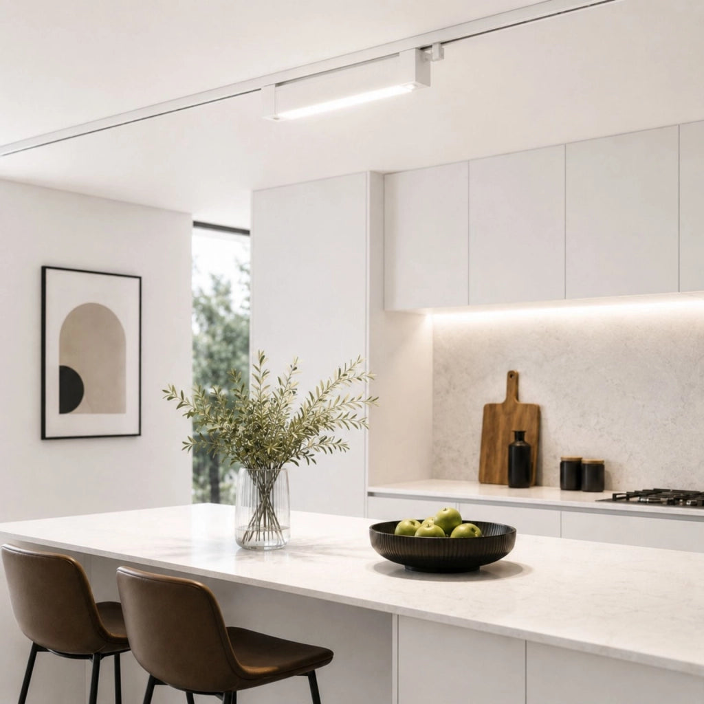 Faro Led Binario Monofase, Bianco Lineare 61cm 28W 2800lm 120° Orientabile, Disponibili 3000K 4000K (Bianco Caldo 3000K)