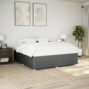 vidaXL Giroletto senza Materasso Grigio Scuro 200x200 cm Tessuto