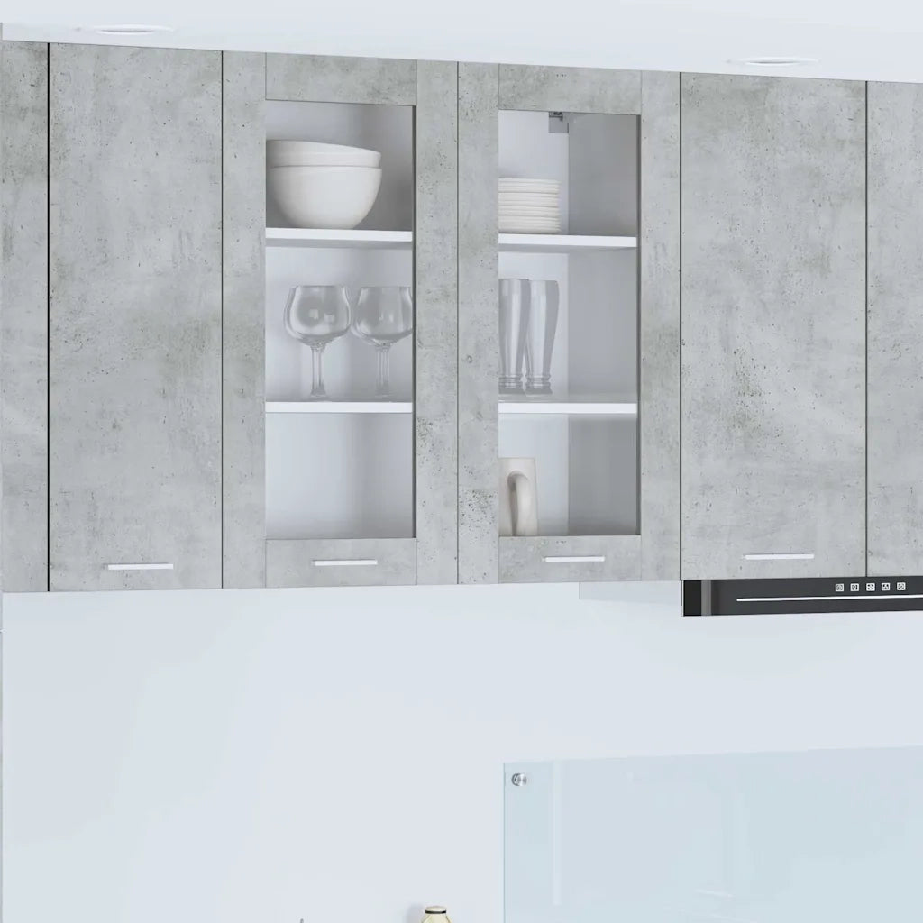 Armadio pensile con porta Grigio cemento 80 x 31 x 80 cm