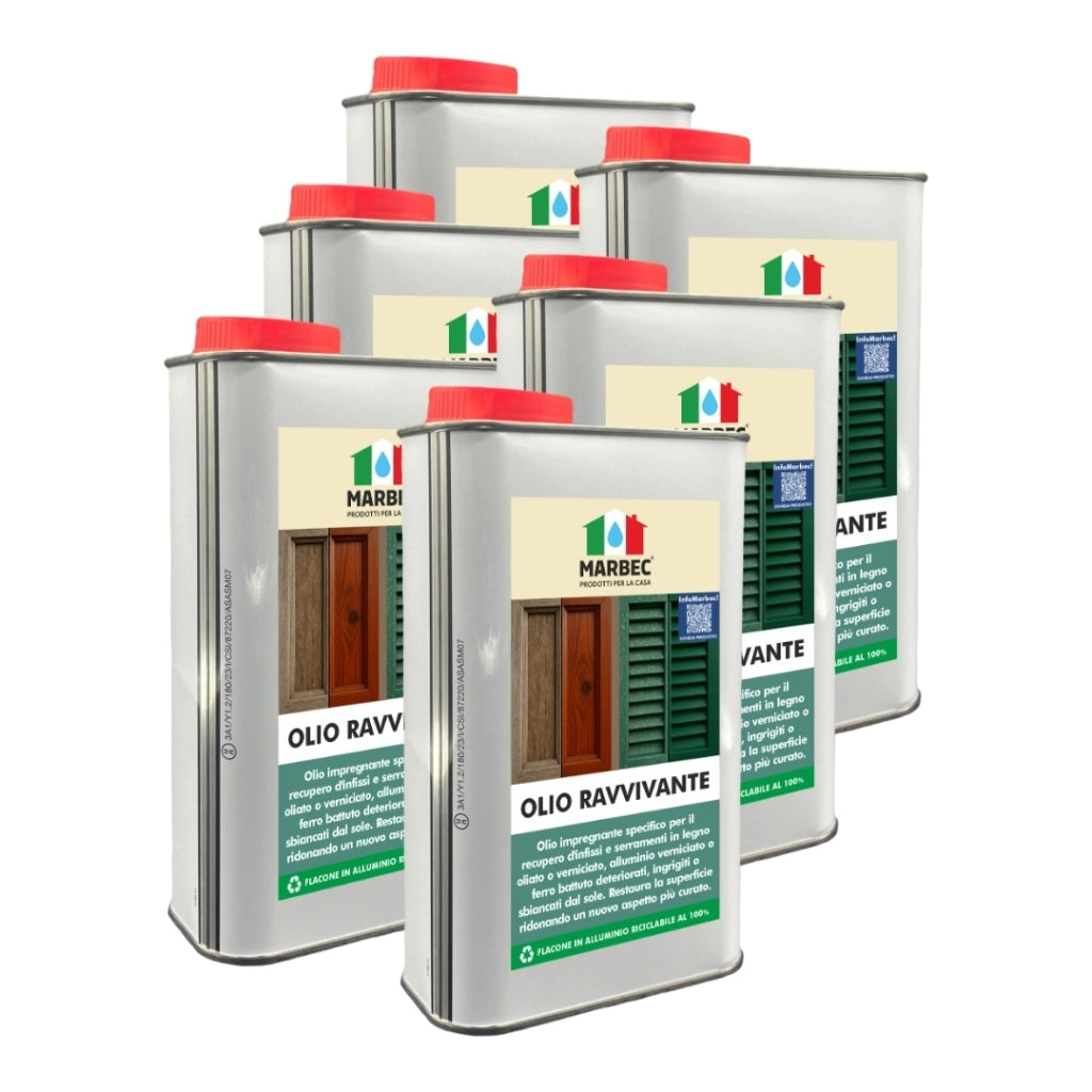 Restauro legno verniciato OLIO RAVVIVANTE   1LTx6Pz