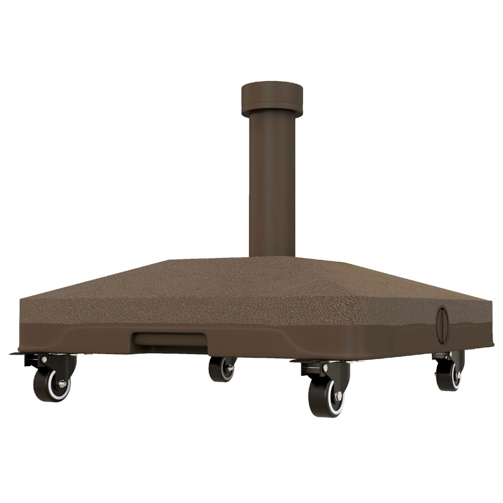 Base per Ombrellone con Ruote ¨C zephmum ¨C 45x45x39 cm, Marrone, Riempibile