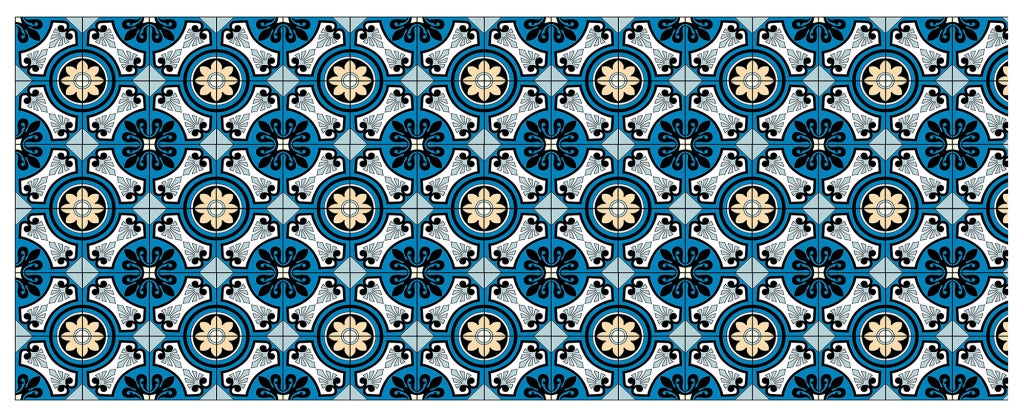 Tappeto passatoia fantasia made in Italy antiscivolo lavabile aderente Moroccan - 50x550 cm