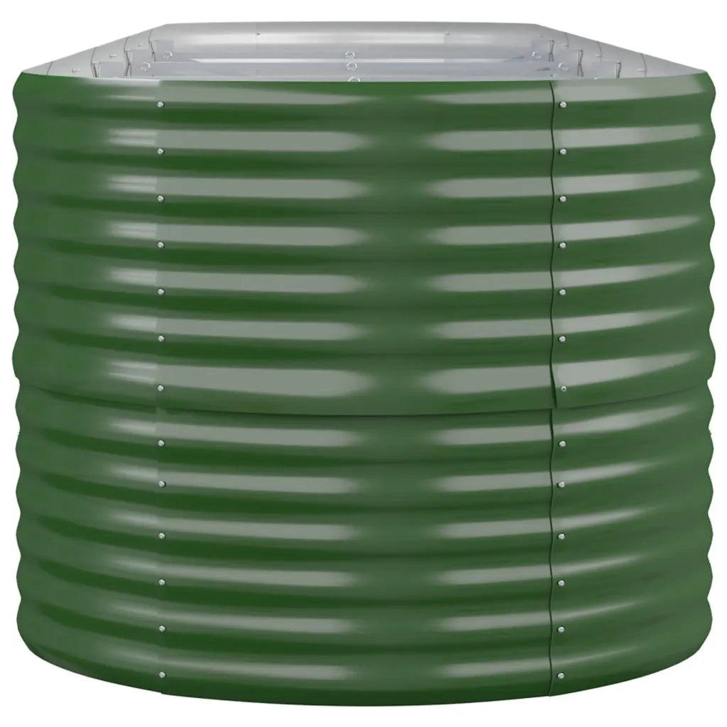 Letto Giardino Acciaio Zincato 440x80x68 cm Verde 318968