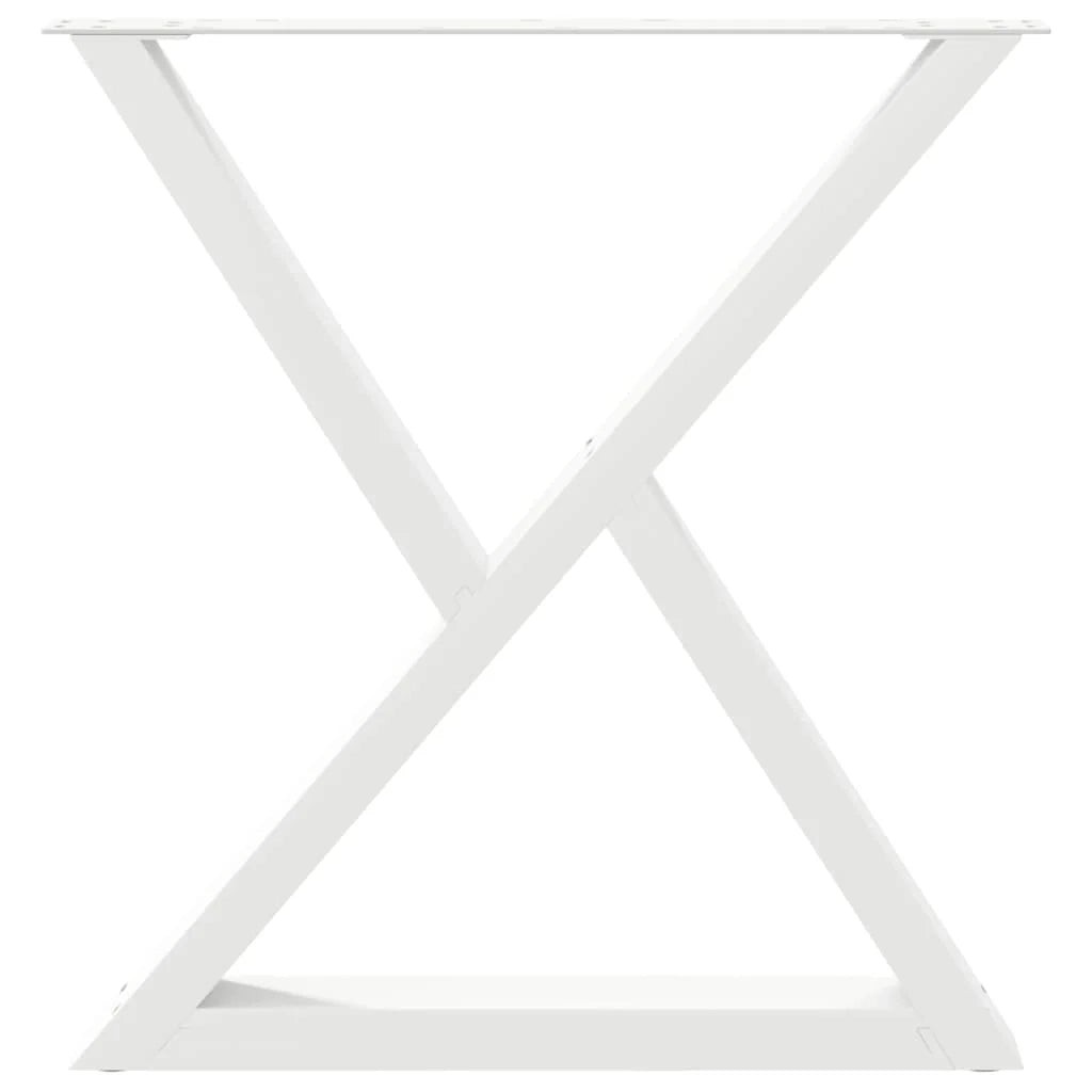 Set di 2 gambe moderne regolabili per tavolo da pranzo 70 x 72-73 cm in acciaio bianco 02_0057011