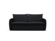 Cosmopolitan Design - Divano convertibile "Vienna" 2 posti in velluto nero 
