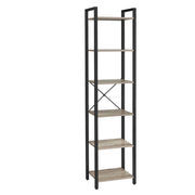Libreria a 6 ripiani mobile contenitore aperto per ufficio soggiorno camera da letto 30 x 40 x 187,5 cm grigio 12_0004187