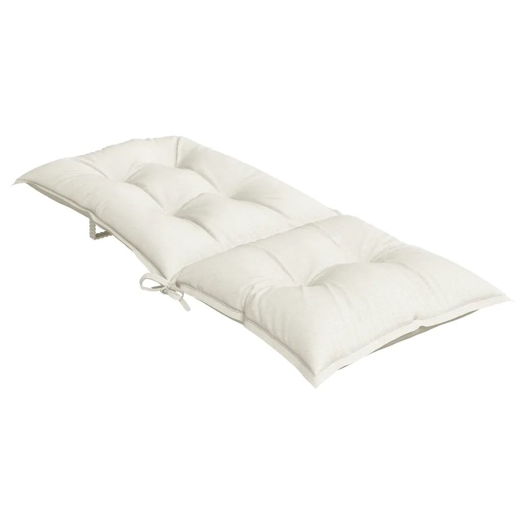 Cuscini Sedia Schiena Alta 2 Crema MÃ©lange 120x50x7 Tessuto
