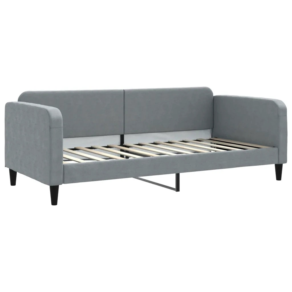 Letto singolo | Letto per adulti | Letto da Giorno Grigio Chiaro 90x200 cm in Tessuto