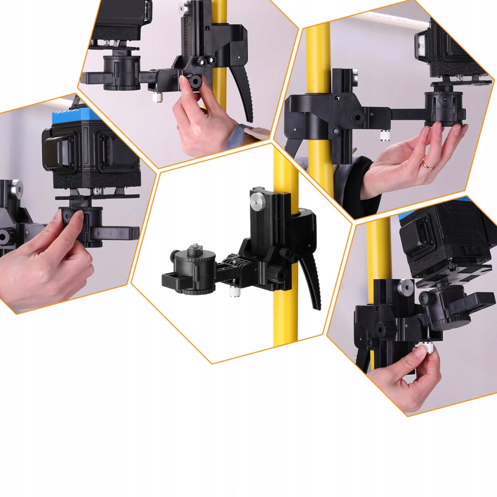 Asta e Stativo per Livella Laser Rosfix – Altezza Regolabile 420cm + 43-120cm | Adattatori 5/8” e 1/4”